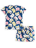 Sevimli Kediler T-shirt Şort Takım
