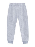 Unisex Kız Erkek Çocuk Gri Melanj Basic Eşofman Altı