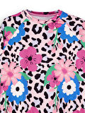 Çiçekli Leopar Kız Çocuk Sweatshirt