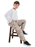 Erkek Çocuk Bej Gabardin Pantolon
