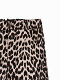 Leopar Desenli Kız Çocuk Gabardin Pantolon