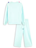 Kız Çocuk Ponponlu Mint Eşofman Takımı