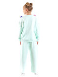 Kız Çocuk Ponponlu Mint Eşofman Takımı