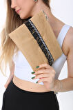 Baghashtag Siyah İp Püsküllü Jüt Clutch Bez Çanta