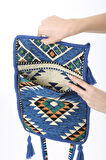 Baghashtag Mavi Kilim Motifli Heybe Çanta