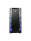 PowerBoost VK-G3701B 550w 80+ USB 3.0 ATX, ARGB Fan, Mesh+Stirp Siyah Kasa