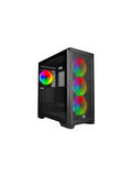 PowerBoost VK-G4306S USB 3.0 Mesh ARGB Ring Fanlı Gaming Kasa