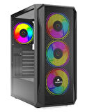 GameBooster GB-T005MB USB3.0 RGB fan Mesh Panel Siyah kasa (PSU Yok)