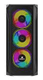 GameBooster GB-T005MB USB3.0 RGB fan Mesh Panel Siyah kasa (PSU Yok)