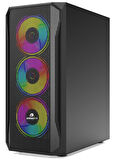 GameBooster GB-T005MB USB3.0 RGB fan Mesh Panel Siyah kasa (PSU Yok)