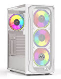 GameBooster GB-T005MW USB3.0 RGB fan Mesh Panel Beyaz kasa (PSU Yok)