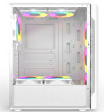 GameBooster GB-T005MW USB3.0 RGB fan Mesh Panel Beyaz kasa (PSU Yok)