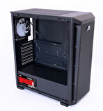 PowerBoost PB-T001BB 750w 80+ Bronze Full Siyah Mesh Panel RGB fan kasa