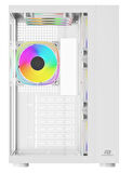 PowerBoost PB-SS02W Sea View USB 3.0, ATX 7 x ARGB Fanlı, Beyaz Kasa (PSU Yok)