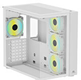 PowerBoost PB-SS02W Sea View USB 3.0, ATX 7 x ARGB Fanlı, Beyaz Kasa (PSU Yok)