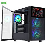 PowerBoost PB-P4367BB USB 3.0, ATX LCD Mesh Panel, ARGB Fan, Siyah Kasa (PSU Yok)