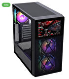 PowerBoost PB-P4367BB USB 3.0, ATX LCD Mesh Panel, ARGB Fan, Siyah Kasa (PSU Yok)
