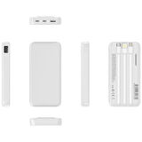 PowerBoost PRIME 130W 10000mAh 22.5W Dahili Kablolu LCD Beyaz Taşınabilir Şarj Cihazı Powerbank