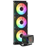 GameBooster SIGHT PRO 360B ARGB Curved Ekran 360mm Siyah İşlemci Sıvı Soğutucu GB-LCS-SP360B