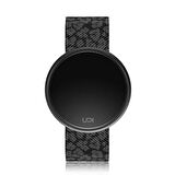 UPWATCH ROUND STEEL LEOPARD BLACK KADIN KOL SAATİ