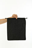 Baghashtag Siyah Bez Kese  (3 Adet) 13 cm x 17 cm 