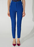 Selen Normal Bel Standart Saks Kadın Pantolon 23YSL5001