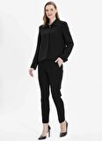 Selen Normal Bel Standart Siyah Kadın Pantolon 24YSL5157