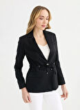 Selen Standart Siyah Kadın Ceket 25YSL1445