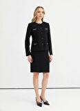 Selen Standart Siyah Kadın Ceket 25YSL1450