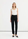 Selen Normal Bel Standart Siyah Kadın Pantolon 25YSL5345