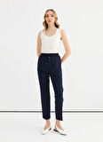 Selen Normal Bel Standart Lacivert Kadın Pantolon 25YSL5347