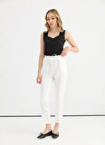 Selen Normal Bel Standart Ekru Kadın Pantolon 25YSL5347