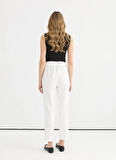 Selen Normal Bel Standart Ekru Kadın Pantolon 25YSL5347