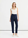 Selen Normal Bel Standart Lacivert Kadın Pantolon 25YSL5352
