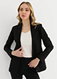 Selen Standart Siyah Kadın Ceket 25YSL1448