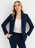 Selen Standart Lacivert Kadın Ceket 25YSL1448