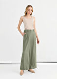 Selen Normal Bel Standart Haki Kadın Pantolon 25YSL5356