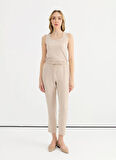 Selen Normal Bel Standart Bej Kadın Pantolon 25YSL5363