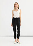 Selen Normal Bel Standart Siyah Kadın Pantolon 25YSL5363