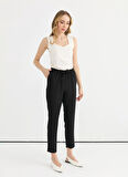 Selen Normal Bel Standart Siyah Kadın Pantolon 25YSL5363