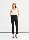 Selen Normal Bel Standart Siyah Kadın Pantolon 25YSL5351
