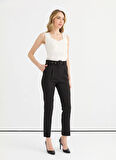 Selen Normal Bel Standart Siyah Kadın Pantolon 25YSL5351