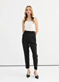 Selen Normal Bel Standart Siyah Kadın Pantolon 25YSL5350