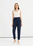 Selen Normal Bel Standart Lacivert Kadın Pantolon 25YSL5350