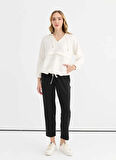 Selen Normal Bel Standart Siyah Kadın Pantolon 25YSL5365