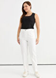 Selen Normal Bel Normal Ekru Kadın Pantolon 25YSL5361-BB