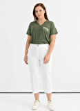 Selen Normal Bel Normal Ekru Kadın Pantolon 25YSL5362-BB