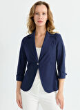 Selen Standart Lacivert Kadın Ceket 25YSL1474