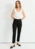 Selen Normal Bel Standart Siyah Kadın Pantolon 25YSL5394