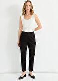 Selen Normal Bel Standart Siyah Kadın Pantolon 25YSL5394